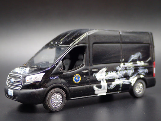 2015 15 FORD TRANSIT SPRINTER VAN FBI GRAFFITIED 1:64 SCALE DIECAST MODEL CAR