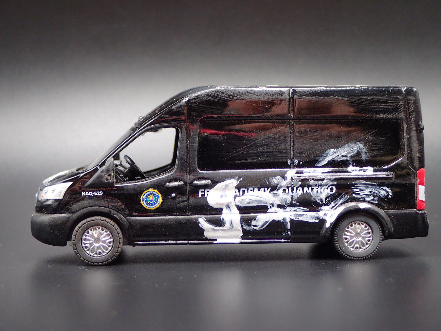 2015 15 FORD TRANSIT SPRINTER VAN FBI GRAFFITIED 1:64 SCALE DIECAST MODEL CAR