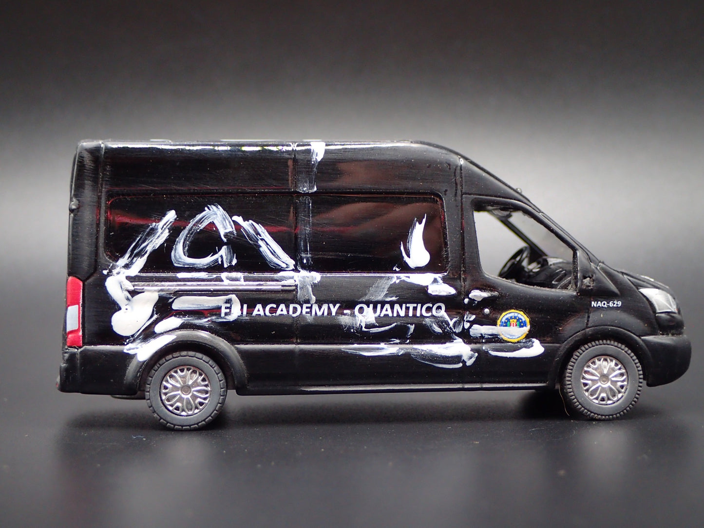 2015 15 FORD TRANSIT SPRINTER VAN FBI GRAFFITIED 1:64 SCALE DIECAST MODEL CAR