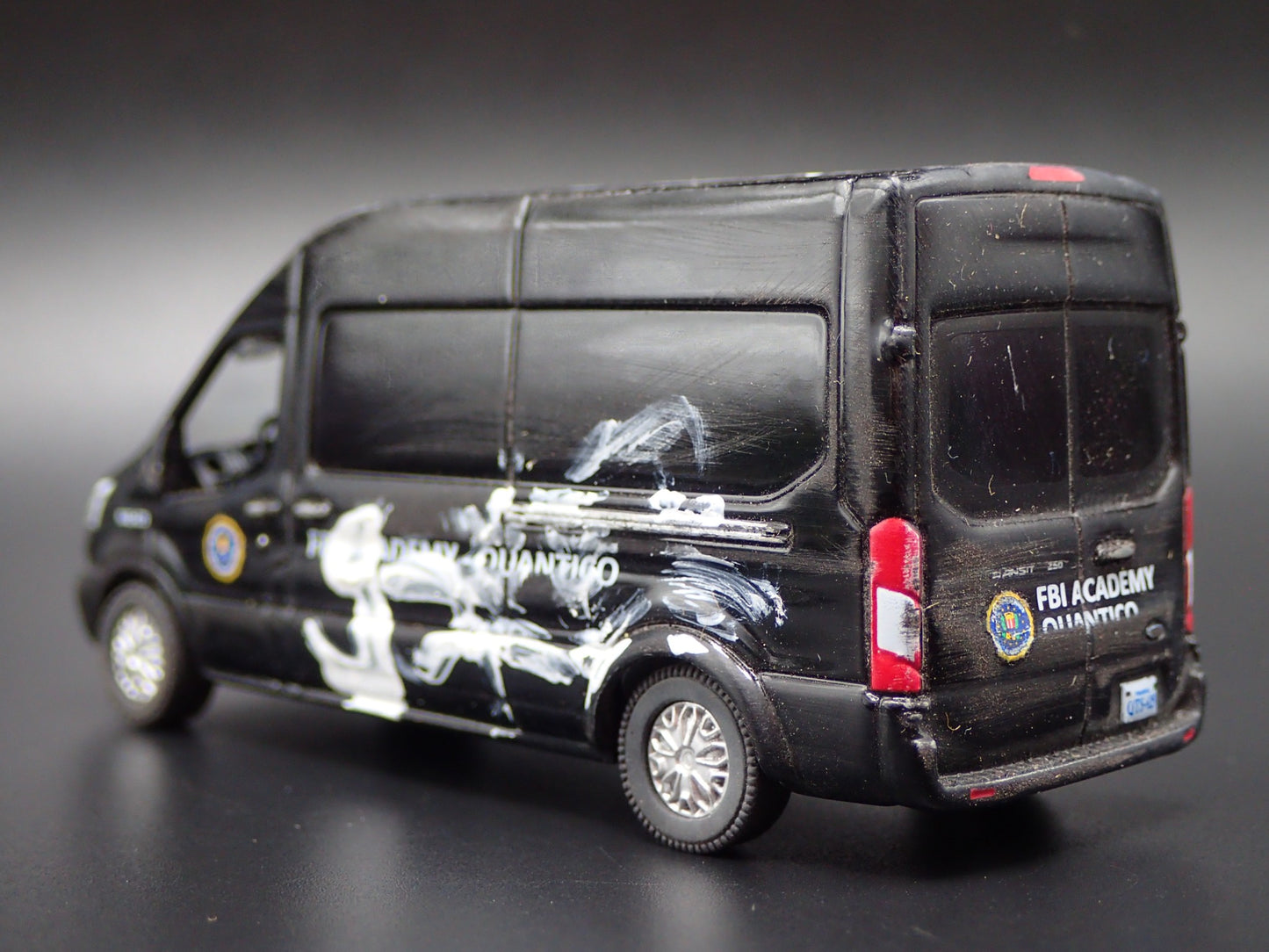 2015 15 FORD TRANSIT SPRINTER VAN FBI GRAFFITIED 1:64 SCALE DIECAST MODEL CAR