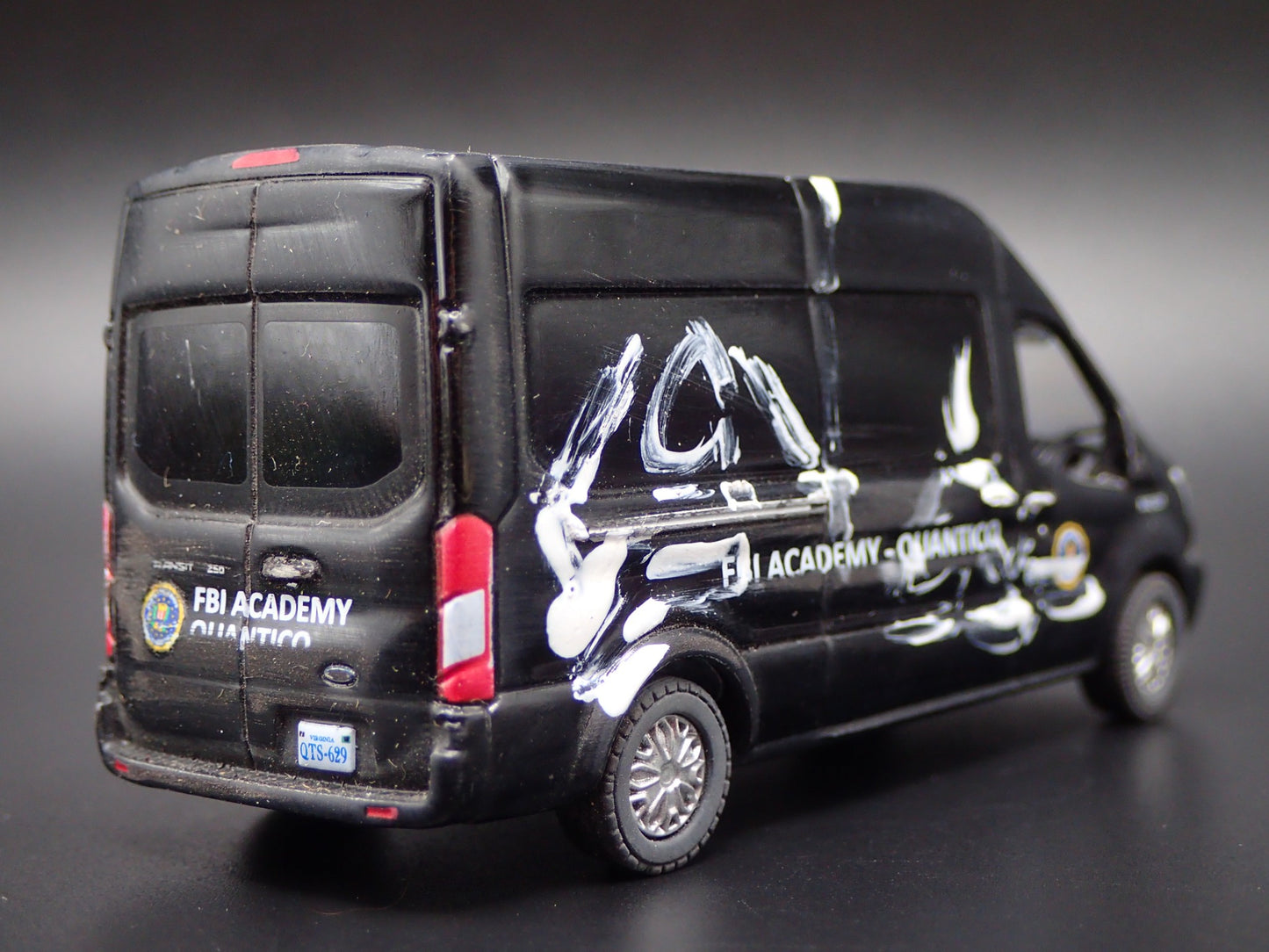 2015 15 FORD TRANSIT SPRINTER VAN FBI GRAFFITIED 1:64 SCALE DIECAST MODEL CAR