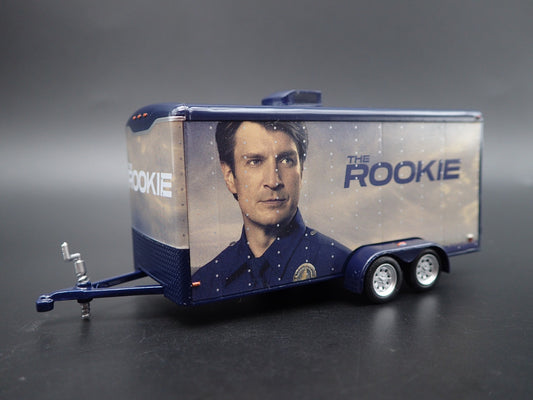 THE ROOKIE CAR HAULER TRAILER OPENING DOOR 1:64 SCALE COLLECTIBLE DIORAMA MODEL