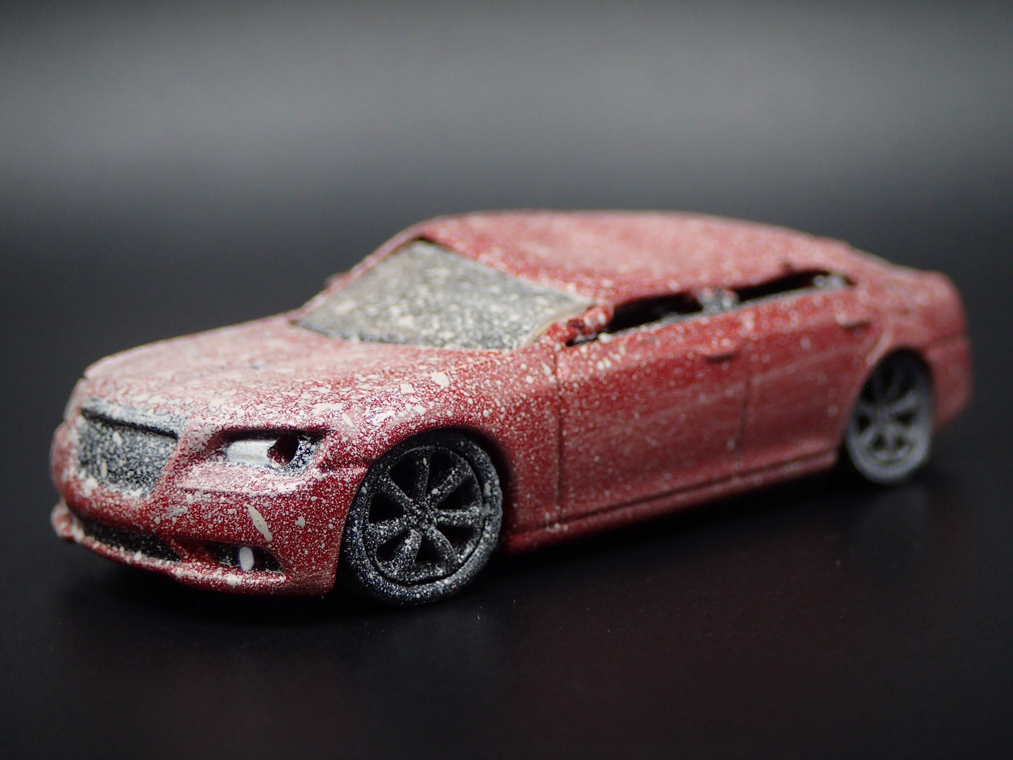 2011-2023 CHRYSLER 300 SRT ROLLOVER WRECK 1:64 SCALE DIORAMA DIECAST MODEL CAR