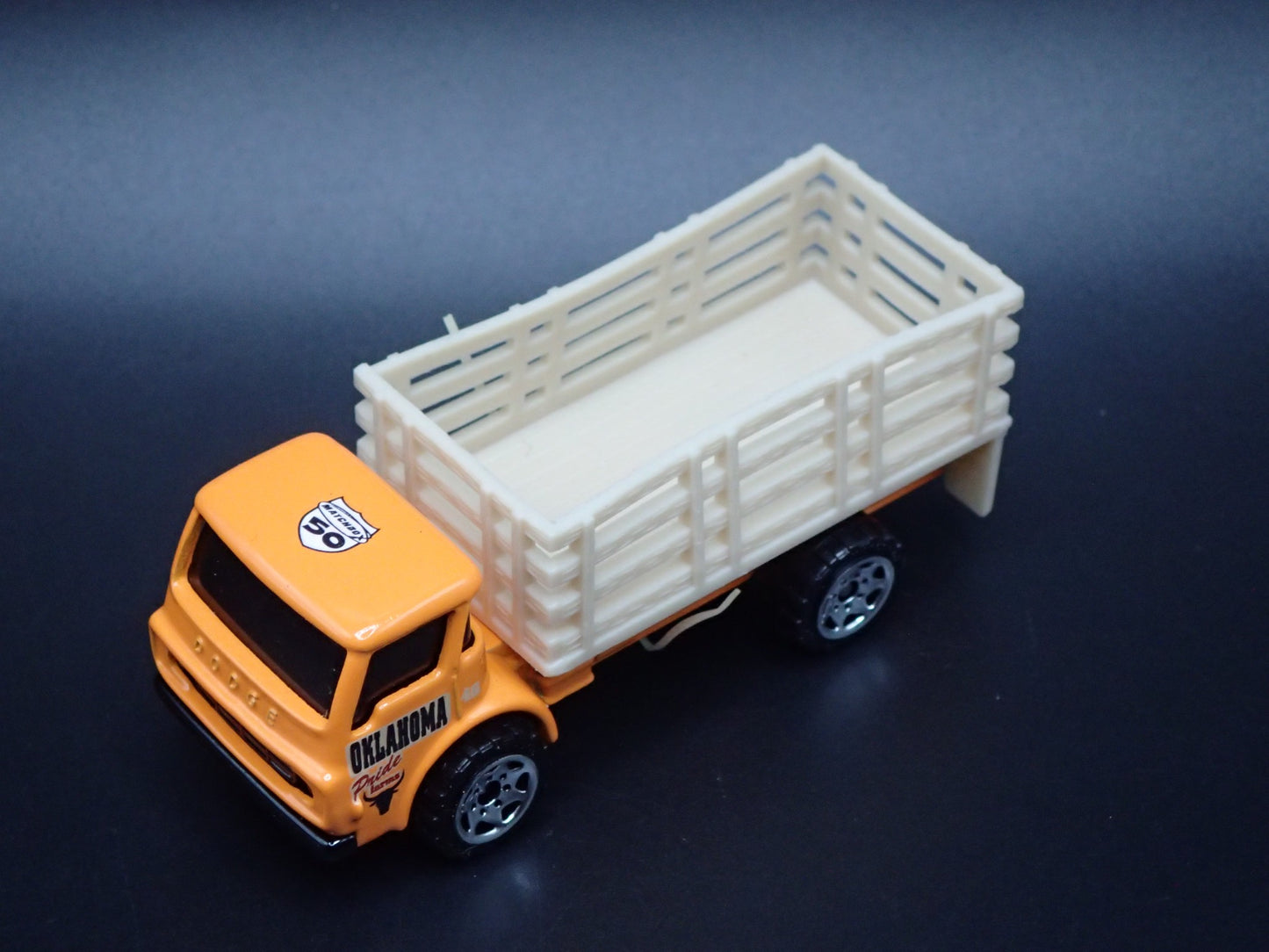 CATTLE TRUCK W COWS OKLAHOMA W/ HITCH 1:64 MB SCALE DIORAMA DIECAST MODEL CAR