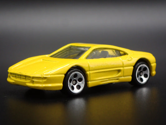 1994-1999 FERRARI 355 YELLOW 1:64 SCALE COLLECTIBLE DIORAMA DIECAST MODEL CAR