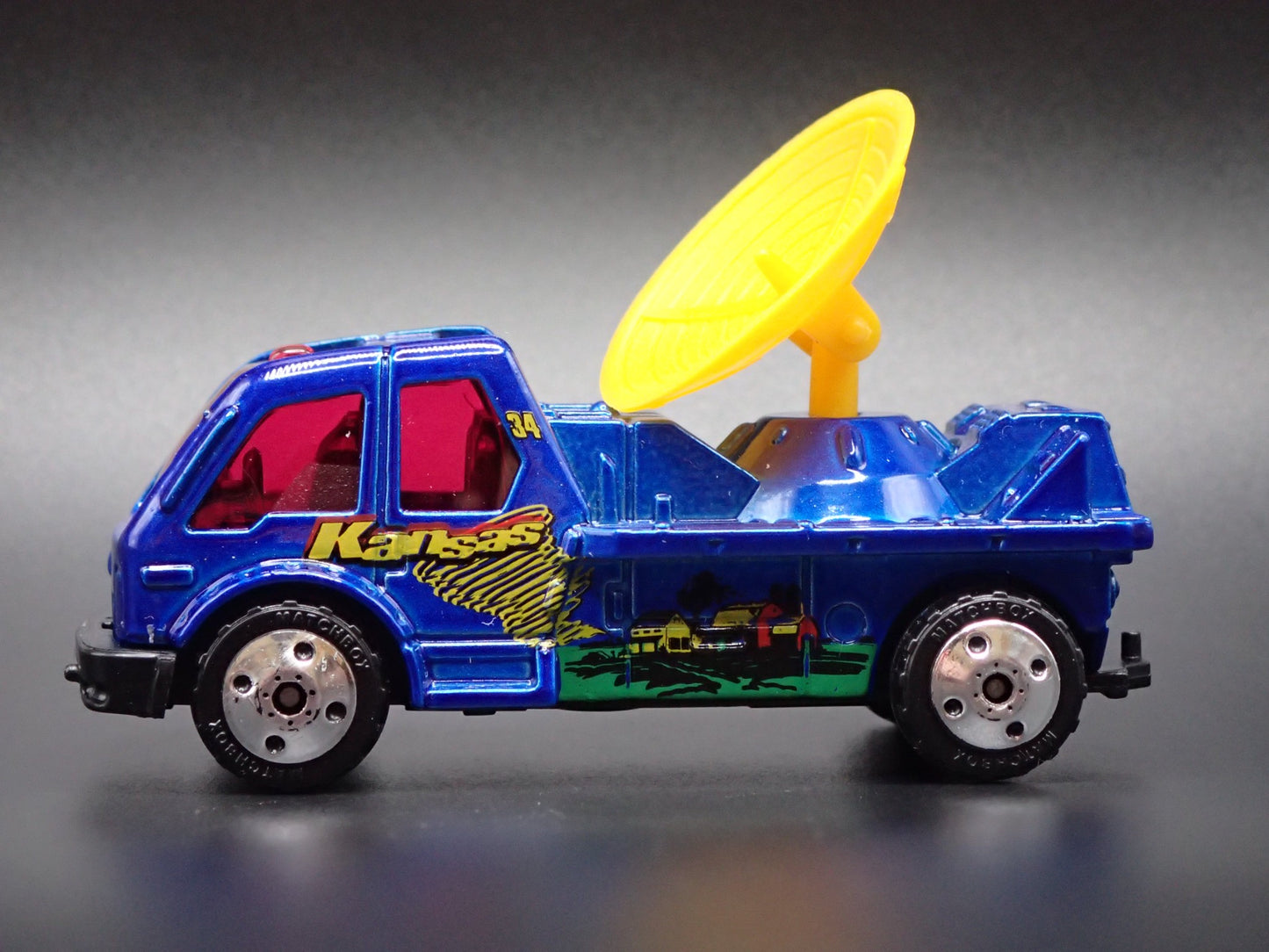 WEATHER RADAR TRUCK KANSAS BLUE 1:64 MB SCALE DIECAST MODEL CAR