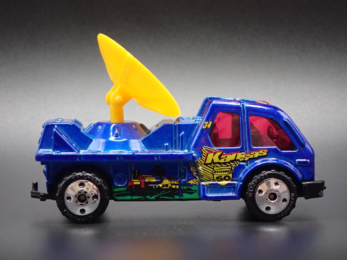 WEATHER RADAR TRUCK KANSAS BLUE 1:64 MB SCALE DIECAST MODEL CAR