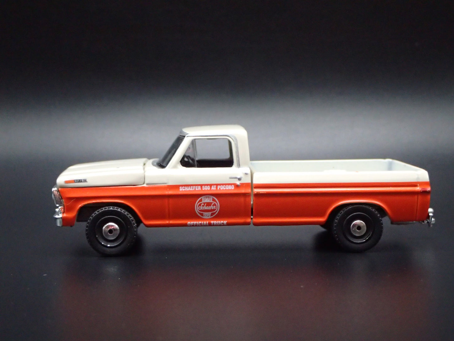 1971 71 FORD F250 PICKUP TRUCK SCHAEFER 500 POCONO 1/64 SCALE DIECAST MODEL CAR