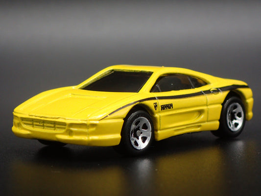 1994-1999 FERRARI 355 YELLOW 1:64 SCALE COLLECTIBLE DIORAMA DIECAST MODEL CAR