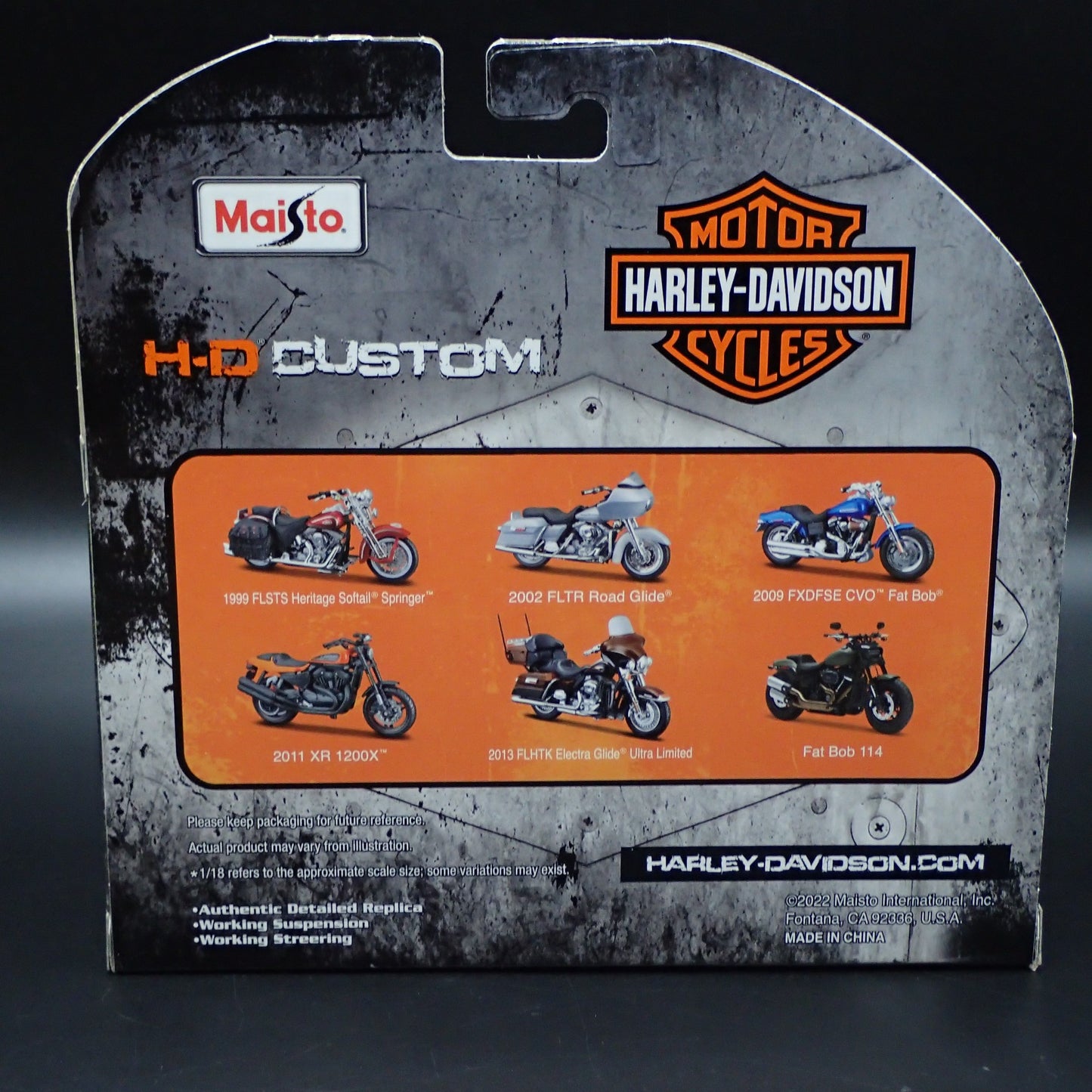 FAT BOB 114 HARLEY DAVIDSON MOTORCYCLE MAISTO SERIES 42 1/18 DIECAST MODEL BIKE