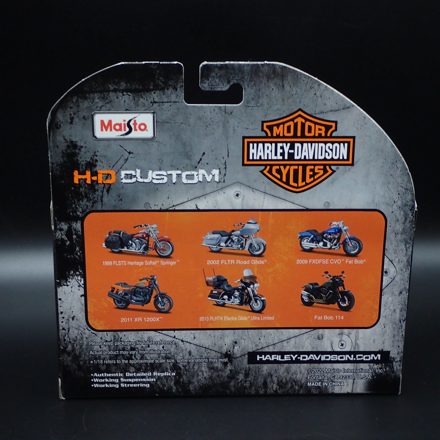 1999 FLSTS HERITAGE SOFTAIL SPRINGER HARLEY DAVIDSON MOTORCYCLE MAISTO 42 1/18