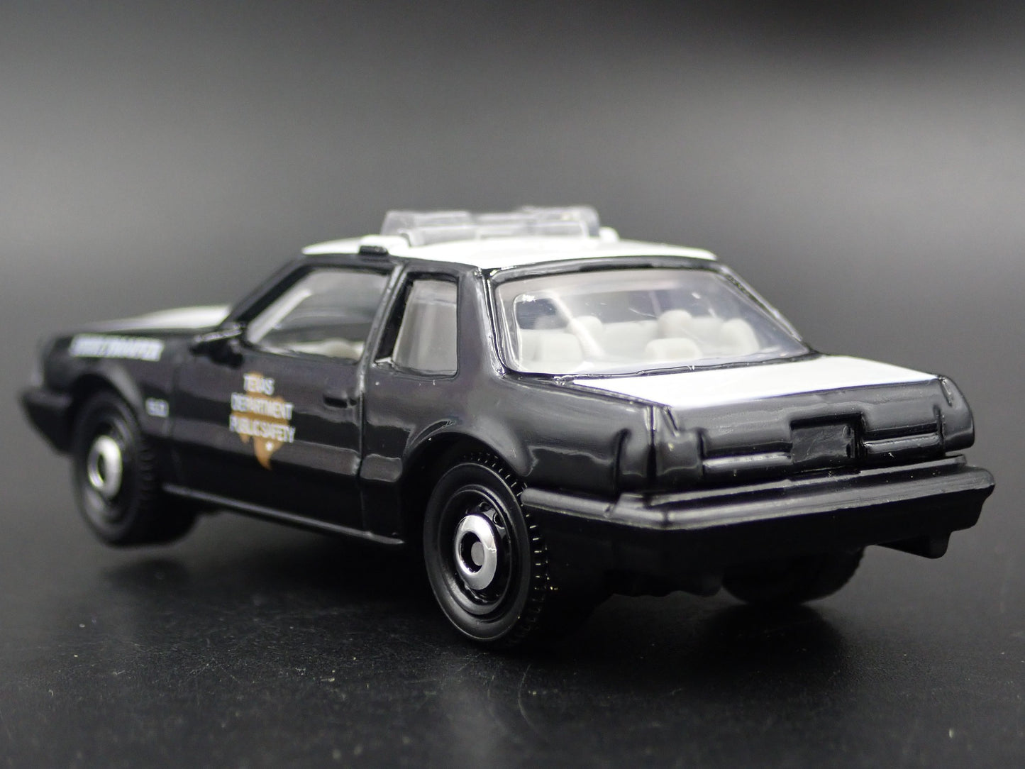 1993 FORD MUSTANG LX SSP TEXAS STATE POLICE FOXBODY 1:64 SCALE DIECAST MODEL CAR