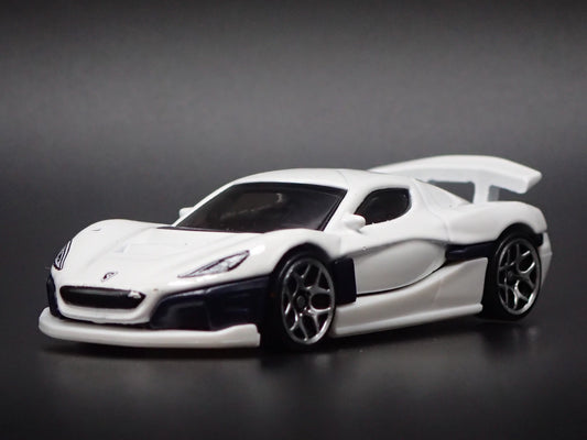 2021-2025 RIMAC NEVERA SUPER CAR WHITE 1/64 SCALE DIORAMA DIECAST MODEL CAR
