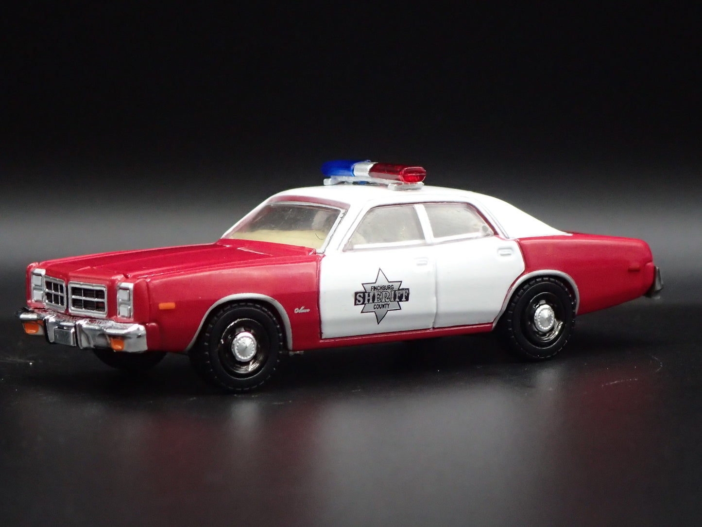 1977 77 DODGE MONACO FINCHBURG COUNTY SHERIFF RED 1/64 SCALE DIECAST MODEL CAR