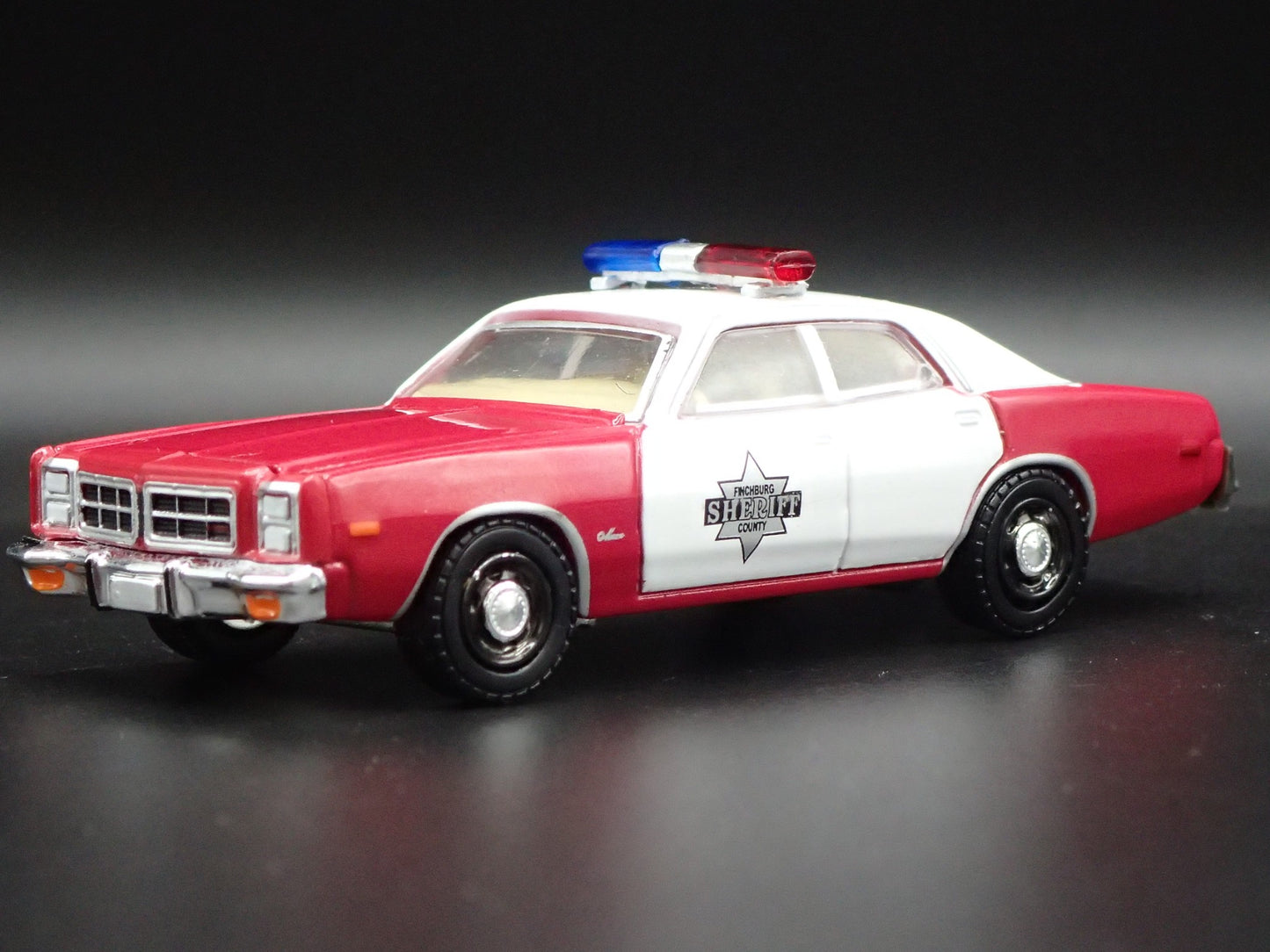 1977 77 DODGE MONACO FINCHBURG COUNTY SHERIFF RED 1/64 SCALE DIECAST MODEL CAR