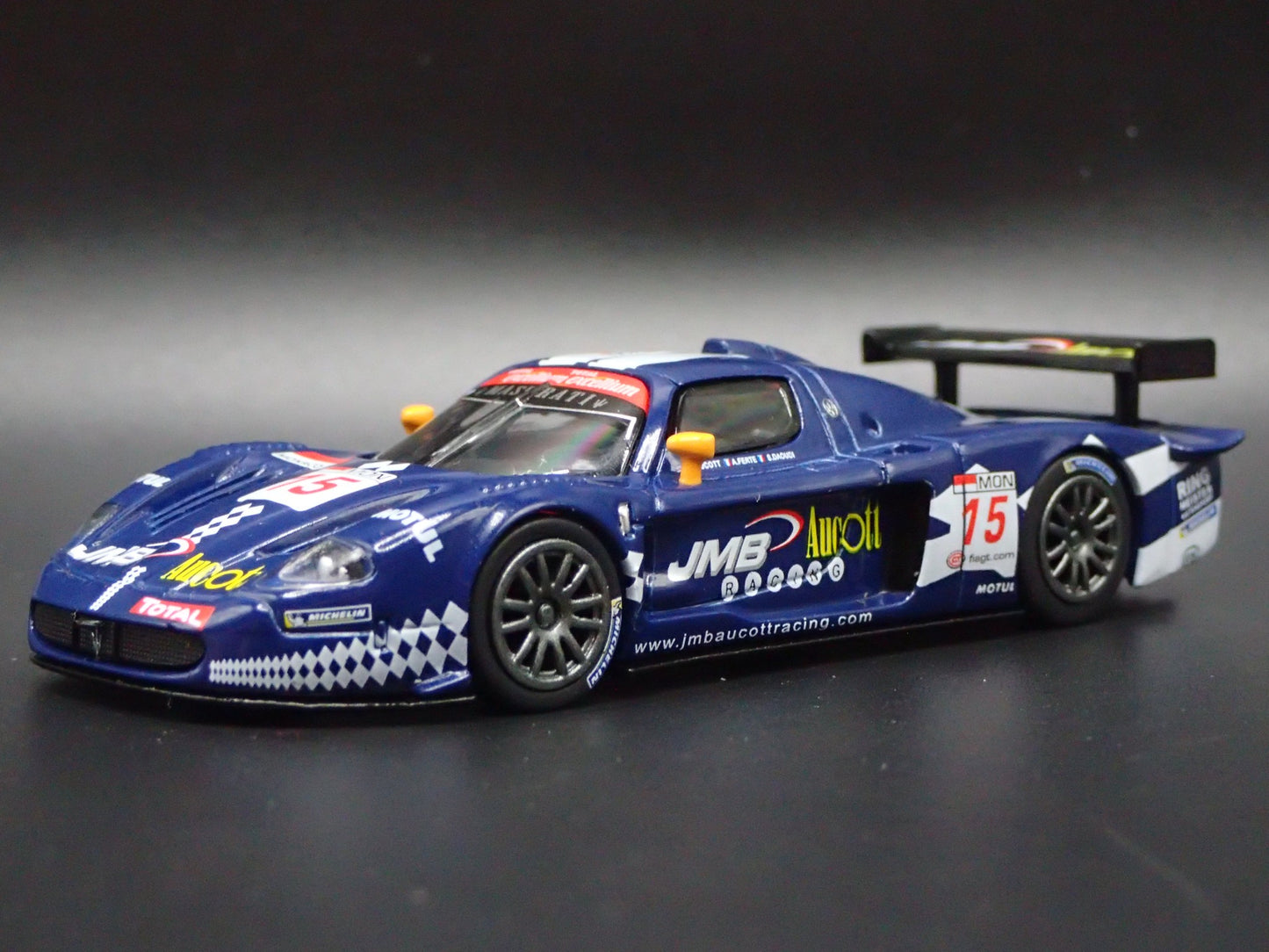 MASERATI MC12 RACE CAR BLUE 1:64 SCALE COLLECTIBLE DIORAMA DIECAST MODEL CAR