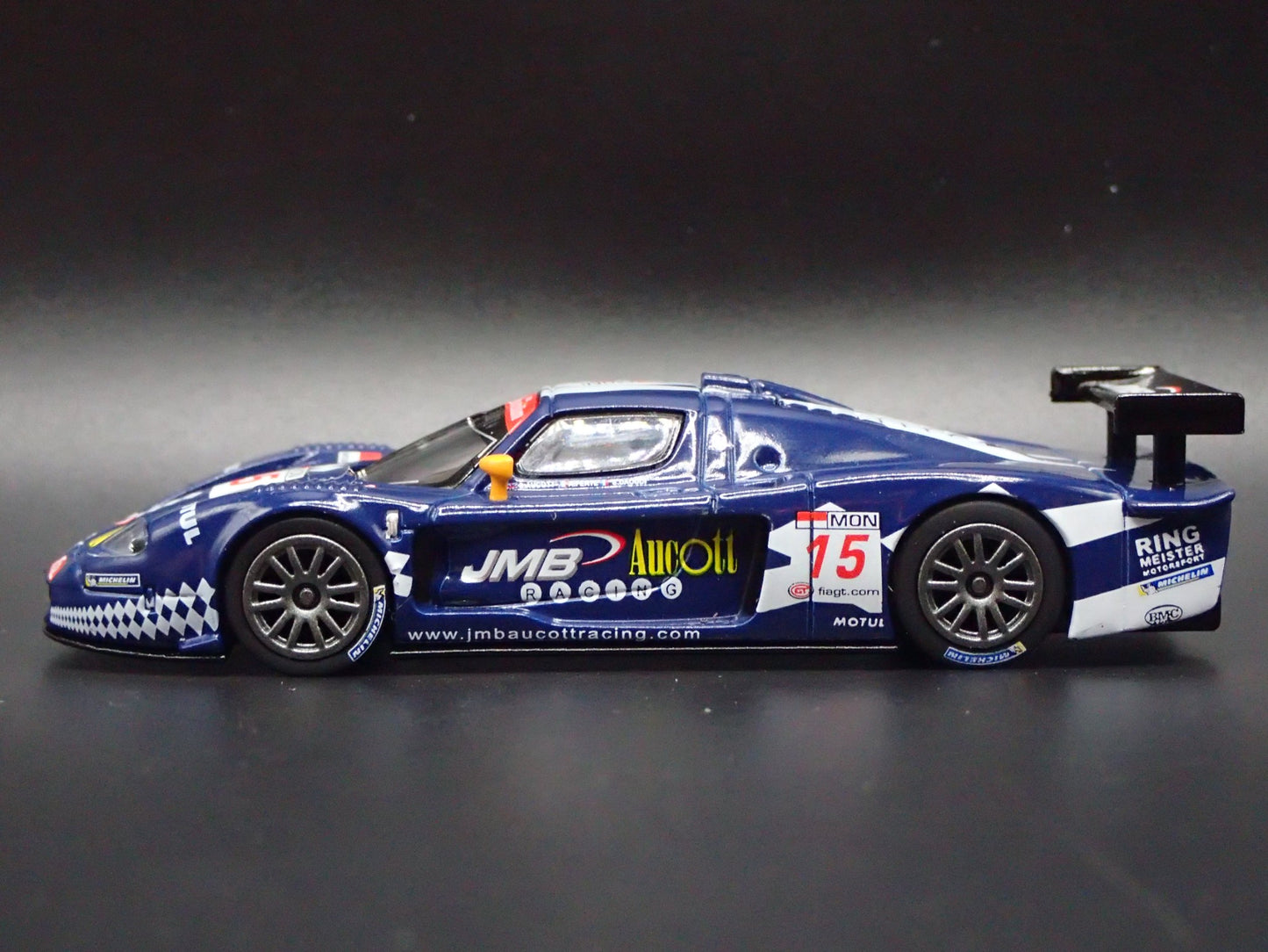 MASERATI MC12 RACE CAR BLUE 1:64 SCALE COLLECTIBLE DIORAMA DIECAST MODEL CAR