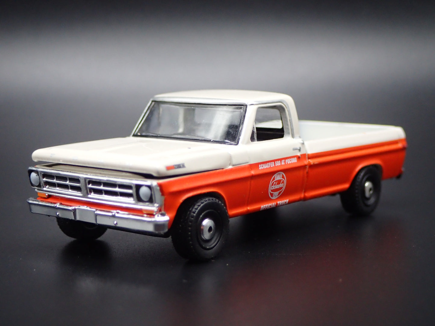 1971 71 FORD F250 PICKUP TRUCK SCHAEFER 500 POCONO 1/64 SCALE DIECAST MODEL CAR