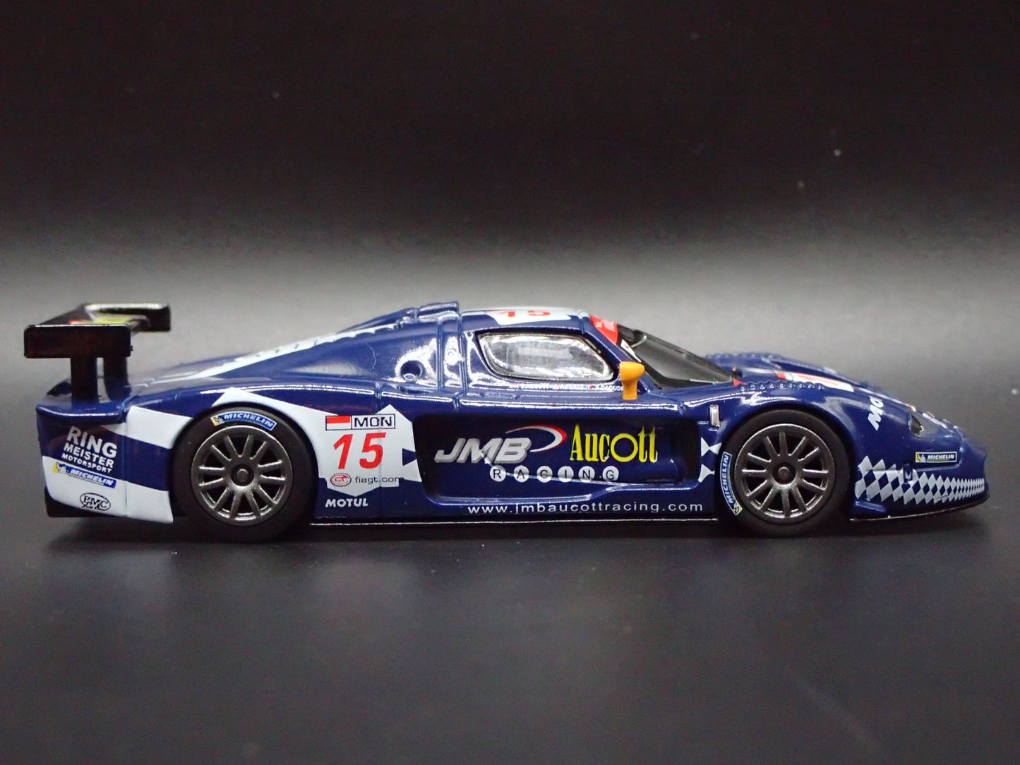 MASERATI MC12 RACE CAR BLUE 1:64 SCALE COLLECTIBLE DIORAMA DIECAST MODEL CAR