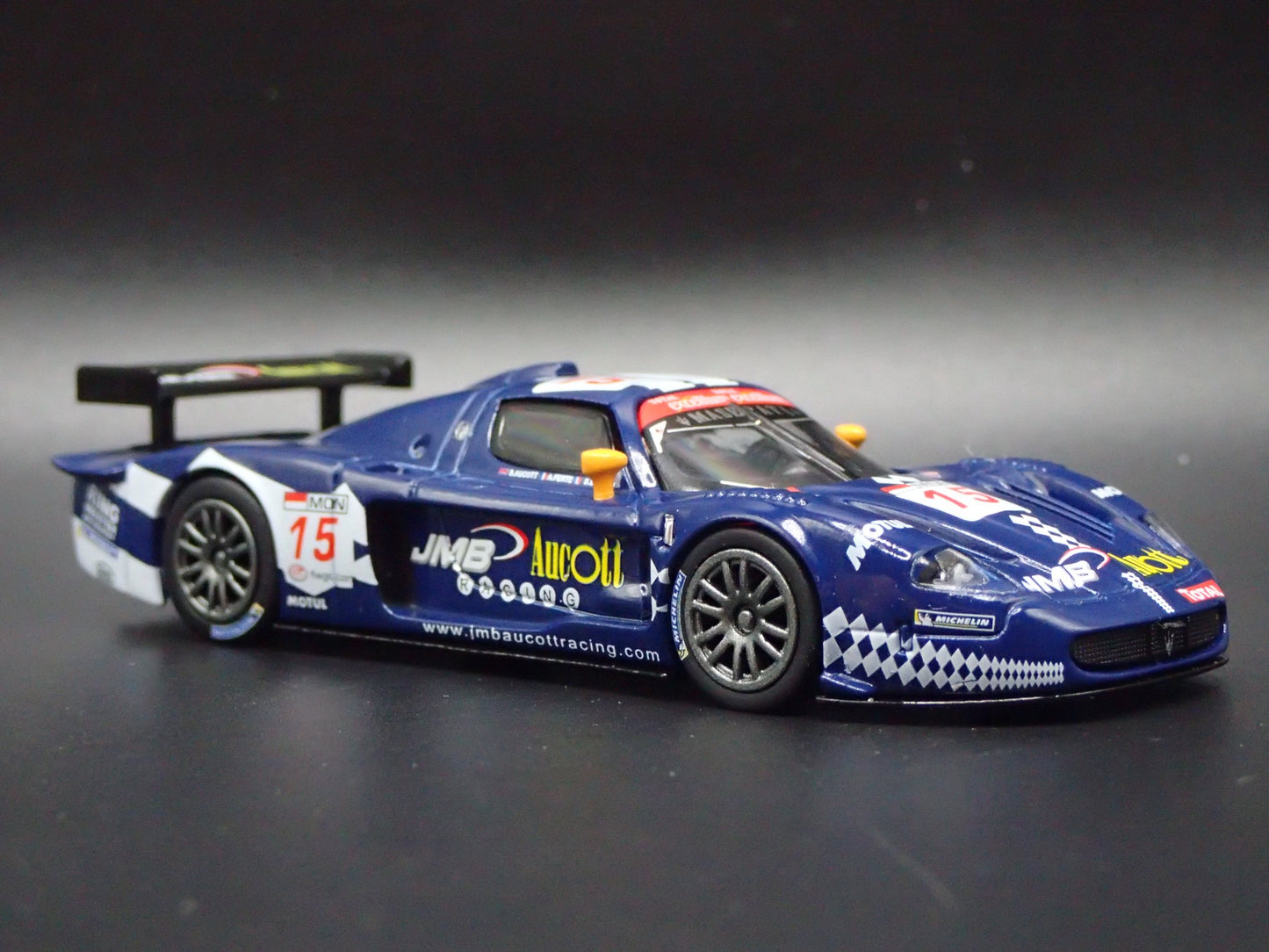 MASERATI MC12 RACE CAR BLUE 1:64 SCALE COLLECTIBLE DIORAMA DIECAST MODEL CAR