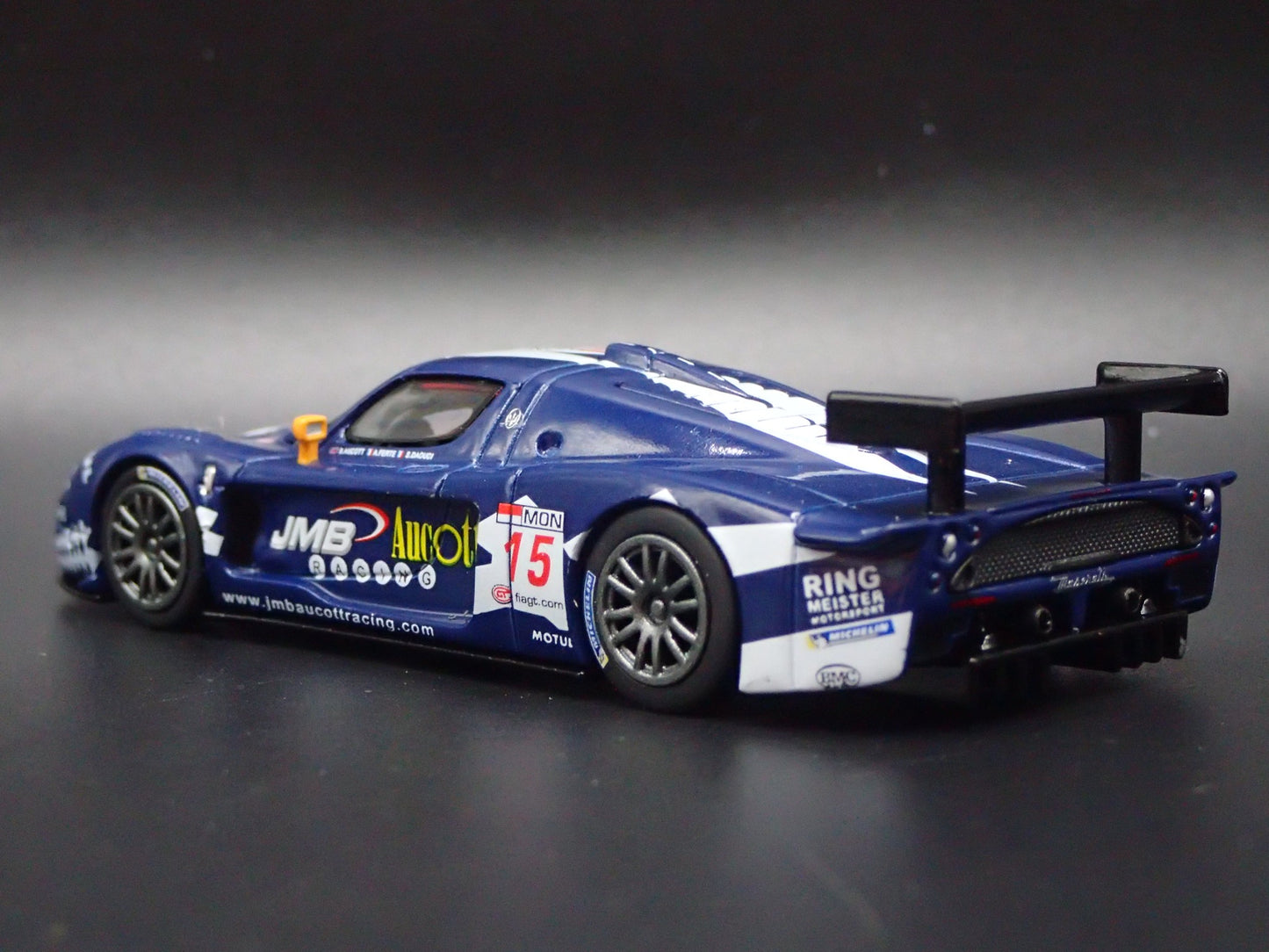 MASERATI MC12 RACE CAR BLUE 1:64 SCALE COLLECTIBLE DIORAMA DIECAST MODEL CAR