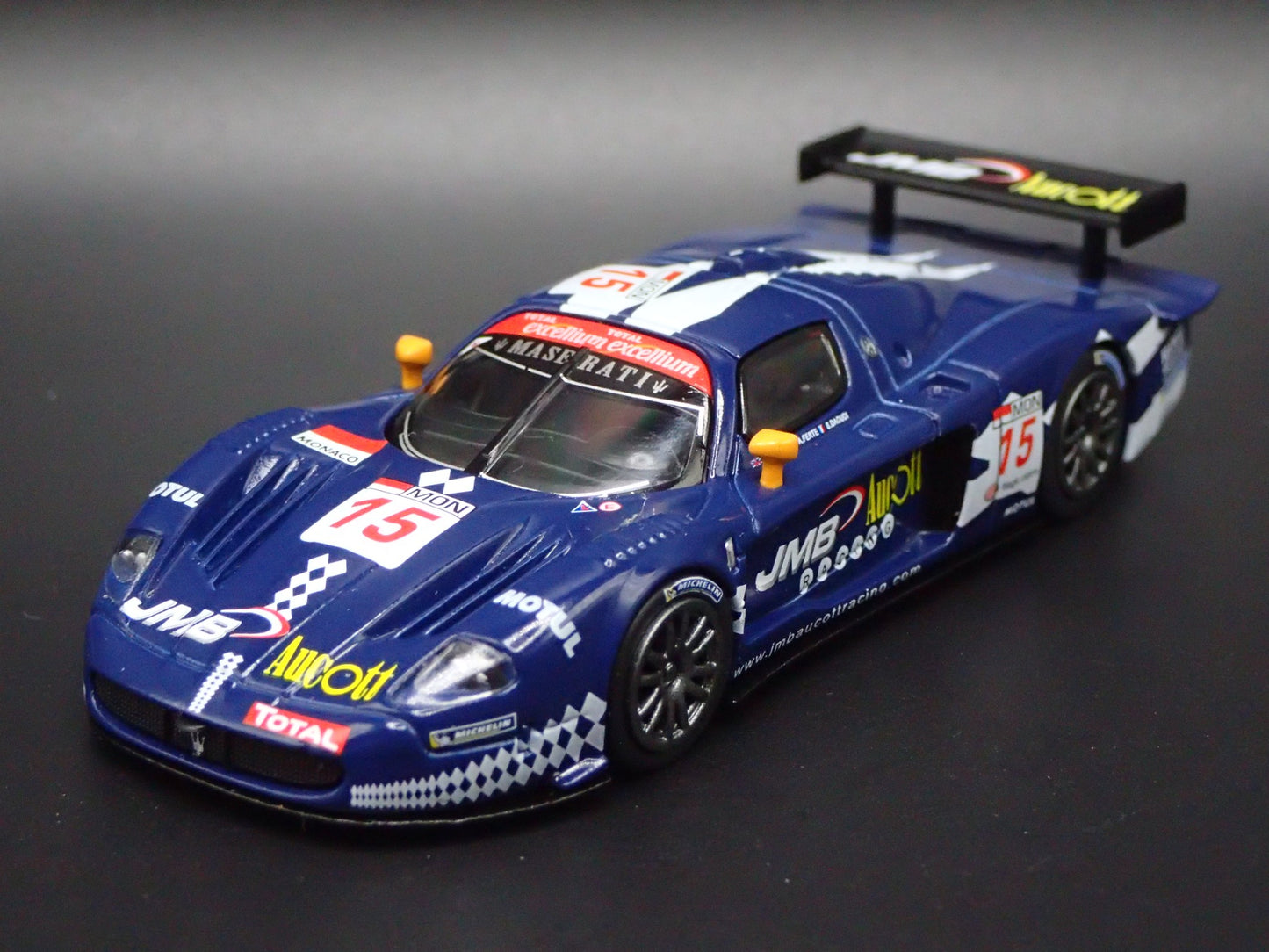 MASERATI MC12 RACE CAR BLUE 1:64 SCALE COLLECTIBLE DIORAMA DIECAST MODEL CAR