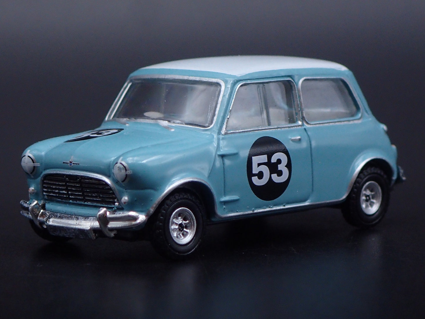 1959-1967 AUSTIN MORRIS COOPER S MK1 TEAL 1:64 SCALE DIORAMA DIECAST MODEL CAR