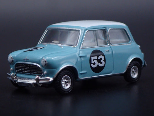 1959-1967 AUSTIN MORRIS COOPER S MK1 TEAL 1:64 SCALE DIORAMA DIECAST MODEL CAR