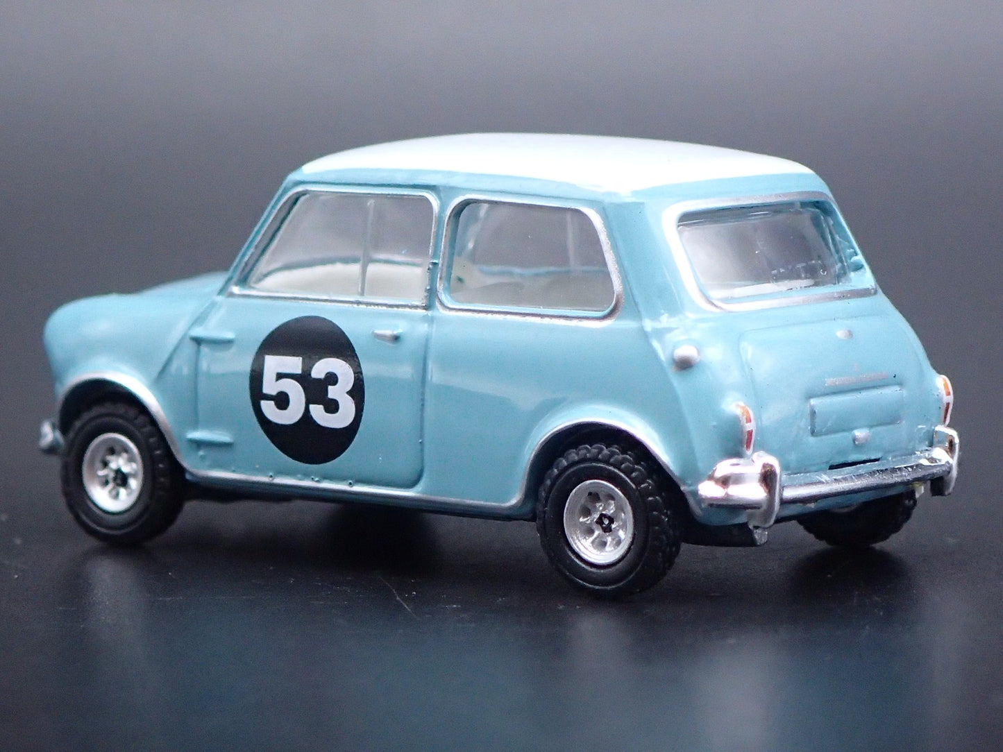 1959-1967 AUSTIN MORRIS COOPER S MK1 TEAL 1:64 SCALE DIORAMA DIECAST MODEL CAR
