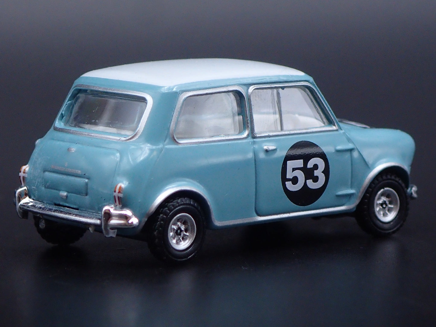 1959-1967 AUSTIN MORRIS COOPER S MK1 TEAL 1:64 SCALE DIORAMA DIECAST MODEL CAR