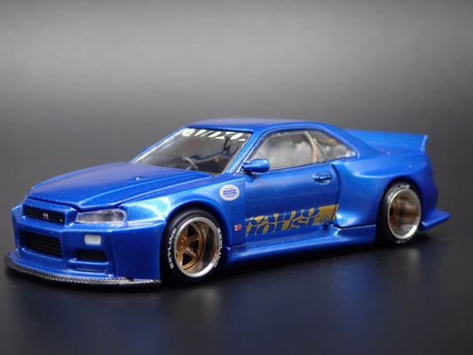 1999-2002 NISSAN SKYLINE GTR R34 KAIDO RACING V2 1:64 SCALE DIECAST MODEL CAR