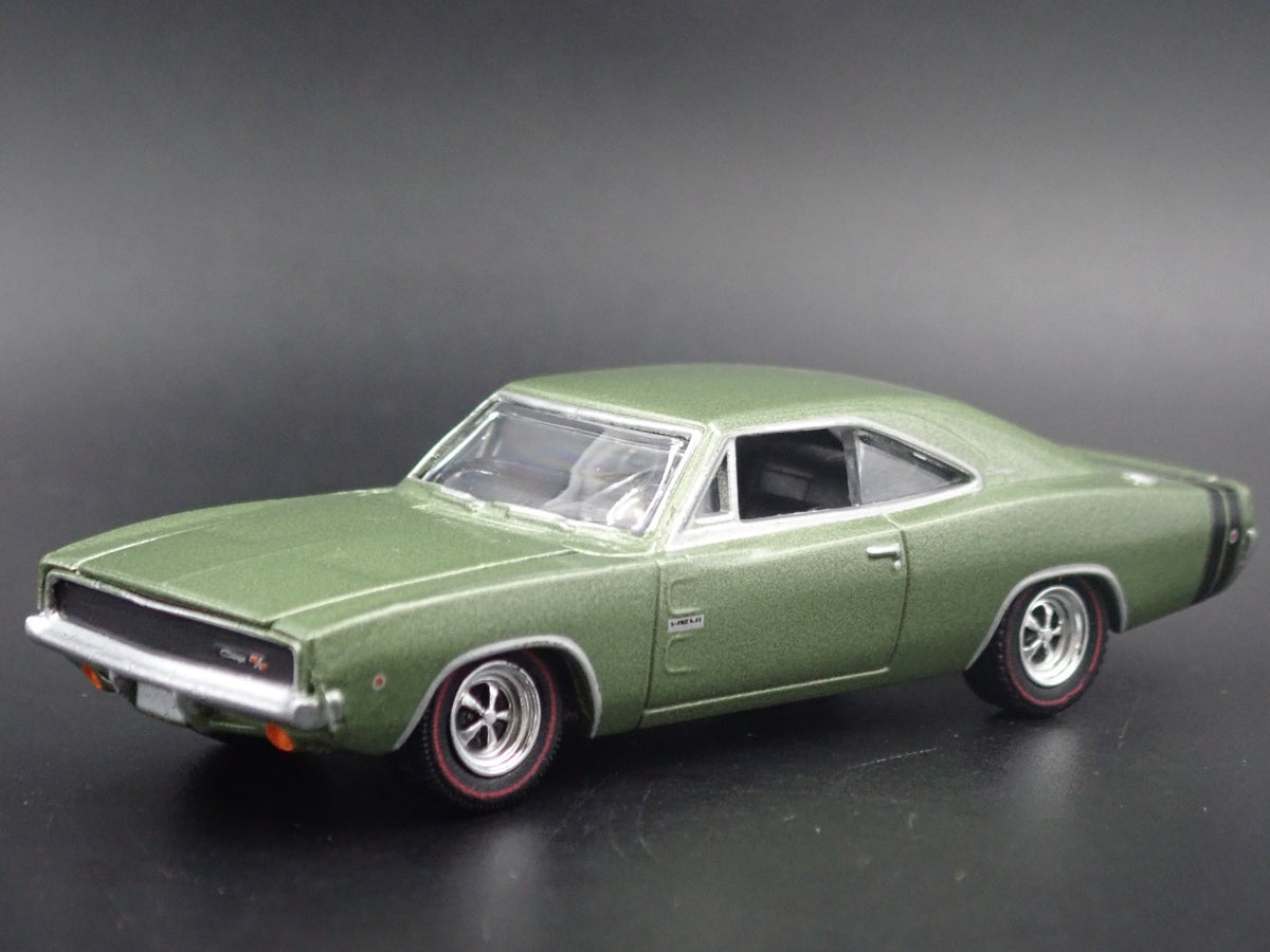 1968 68 DODGE CHARGER R/T RARE 1:64 SCALE COLLECTIBLE DIORAMA DIECAST MODEL CAR-Burning Rubber Toy Company