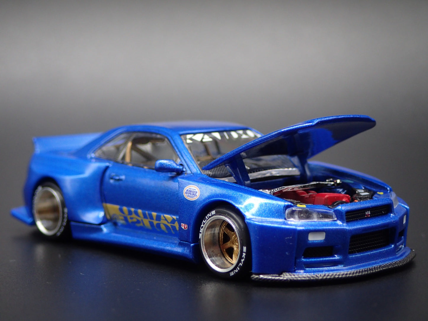 1999-2002 NISSAN SKYLINE GTR R34 KAIDO RACING V2 1:64 SCALE DIECAST MODEL CAR
