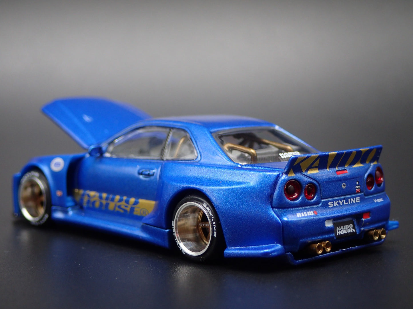 1999-2002 NISSAN SKYLINE GTR R34 KAIDO RACING V2 1:64 SCALE DIECAST MODEL CAR