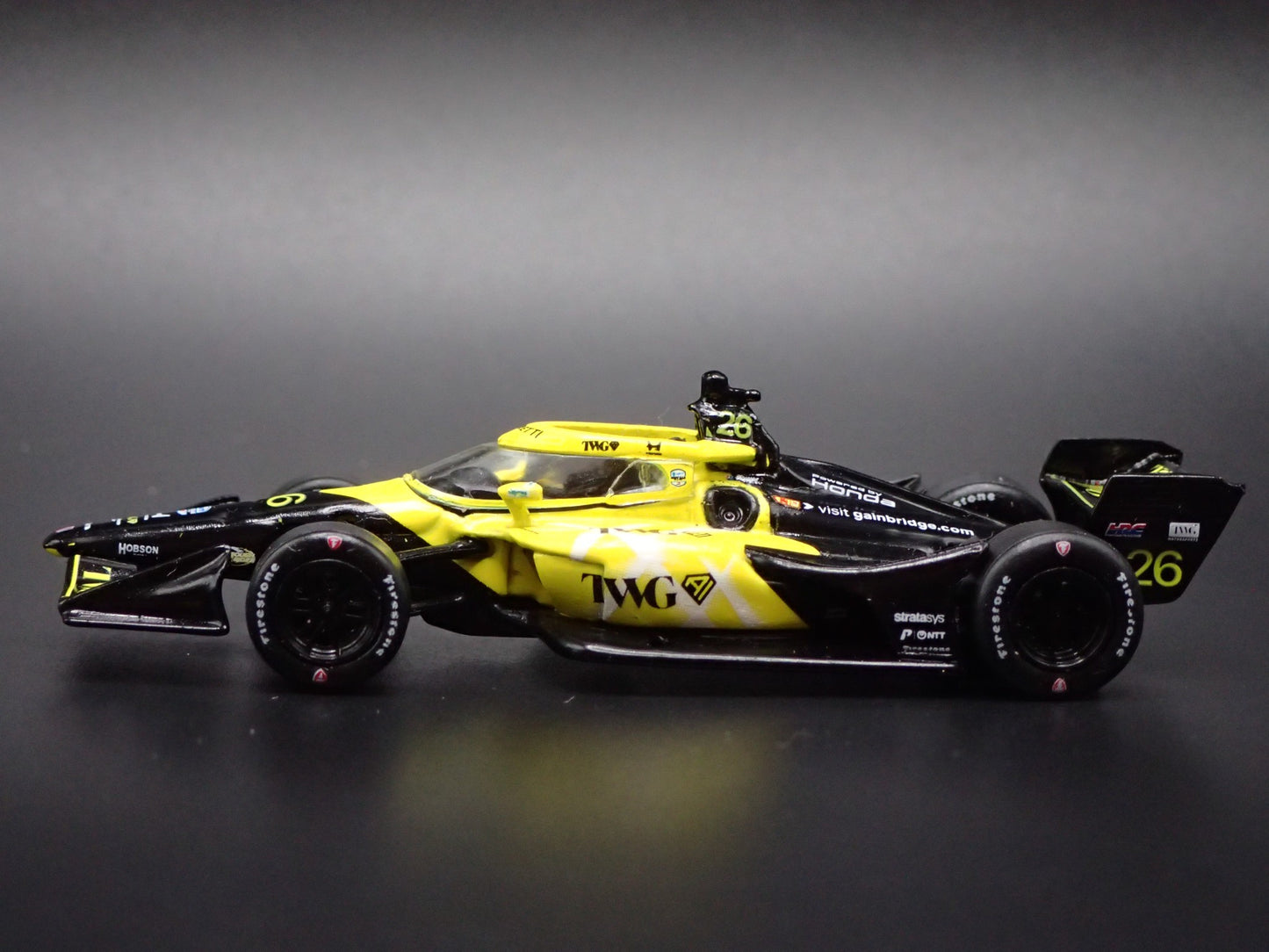 2026 26 INDY CAR HONDA #26 WILL POWER TWG 1:64 SCALE DIORAMA DIECAST MODEL CAR
