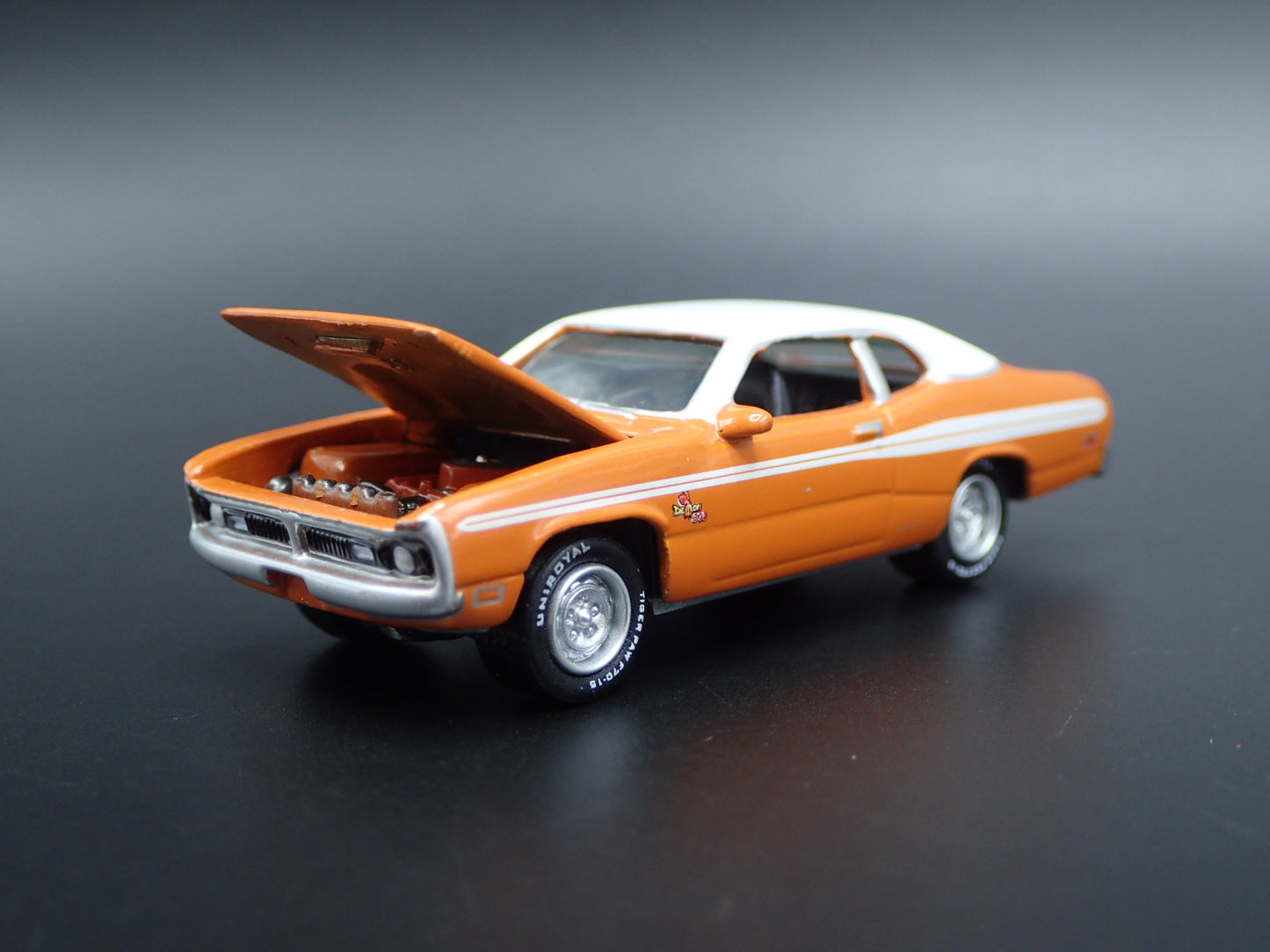 1971 71 DODGE DEMON ORANGE 1/64 SCALE COLLECTIBLE DIORAMA DIECAST MODEL CAR