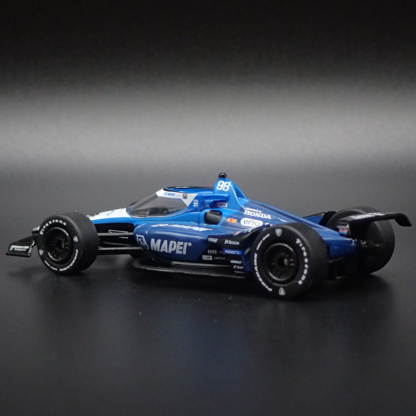 2024 INDY CAR RACING HONDA #98 MARCO ANDRETTI MAPEI 1:64 SCALE DIECAST MODEL CAR