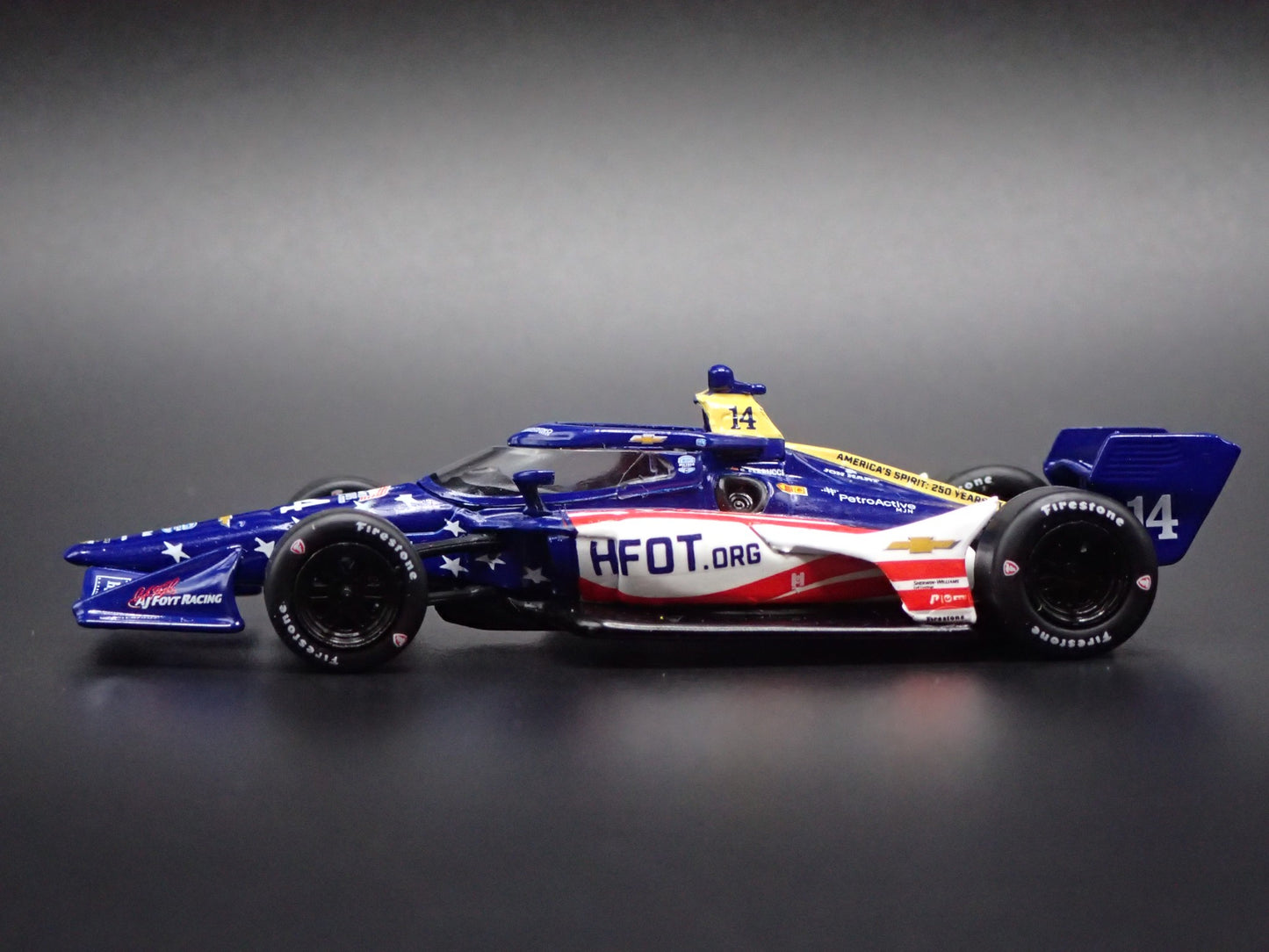 2026 26 INDY CAR CHEVY 14 SANTINO FERRUCCI HFOT USA 1:64 SCALE DIECAST MODEL CAR