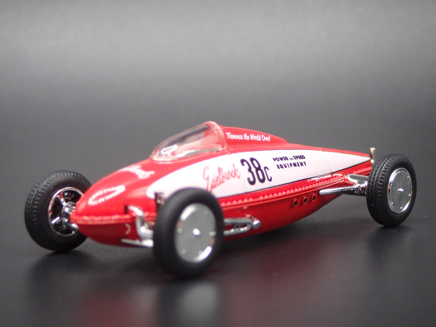 VINTAGE RACING 1938-1950 BELLY TANKER EDELBROCK RED 1/64 SCALE DIECAST MODEL CAR