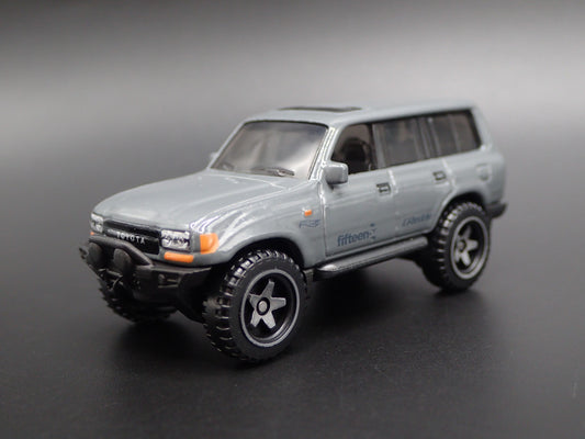 1990-1998 TOYOTA LAND CRUISER 80 GRAY RARE 1/64 SCALE DIORAMA DIECAST MODEL CAR