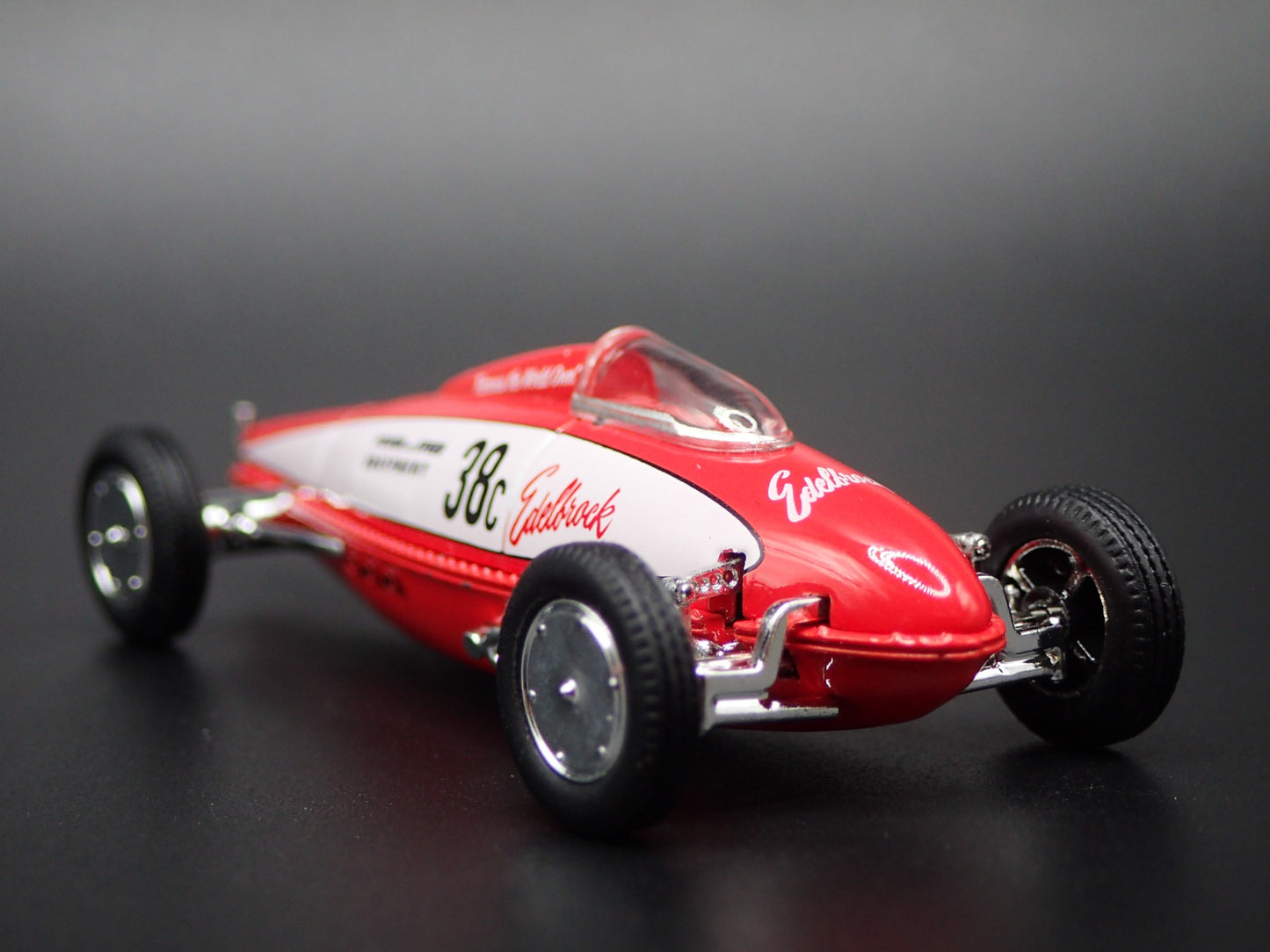 VINTAGE RACING 1938-1950 BELLY TANKER EDELBROCK RED 1/64 SCALE DIECAST MODEL CAR