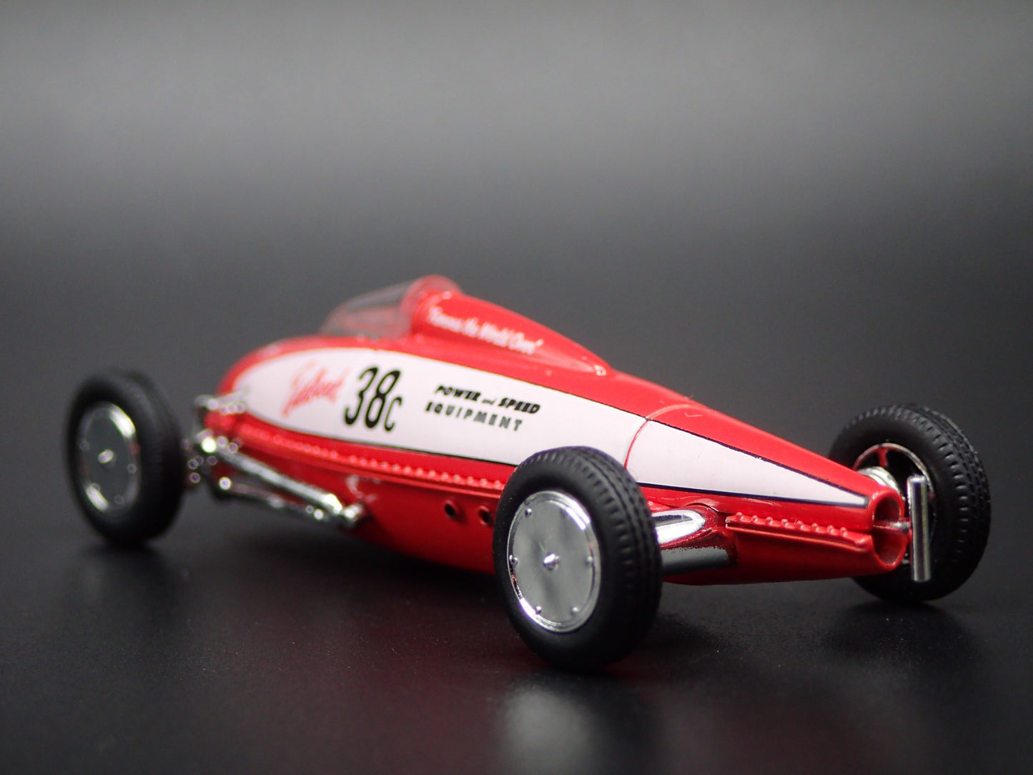 VINTAGE RACING 1938-1950 BELLY TANKER EDELBROCK RED 1/64 SCALE DIECAST MODEL CAR