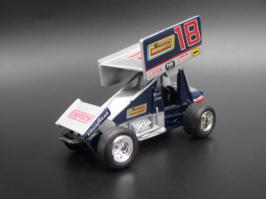 SPRINT CAR #18 BRAD DOTY GOODYEAR SHAVER 1:64 SCALE DIORAMA DIECAST MODEL CAR-Burning Rubber Toy Company