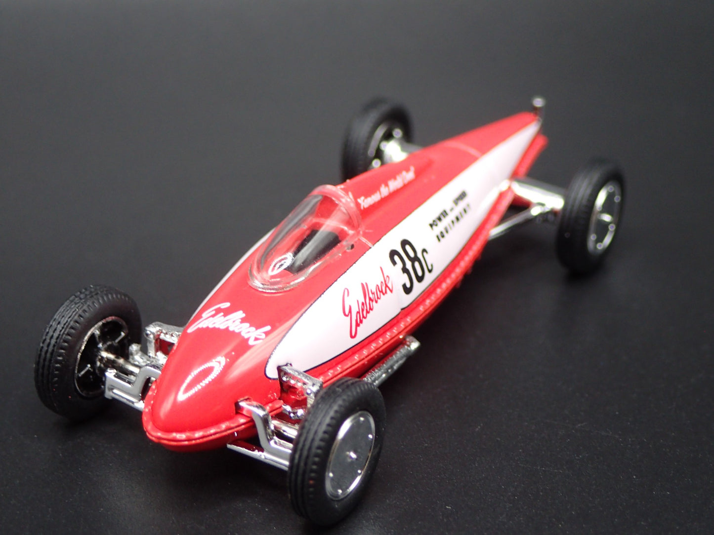 VINTAGE RACING 1938-1950 BELLY TANKER EDELBROCK RED 1/64 SCALE DIECAST MODEL CAR