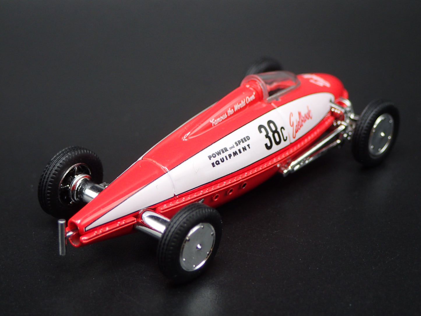 VINTAGE RACING 1938-1950 BELLY TANKER EDELBROCK RED 1/64 SCALE DIECAST MODEL CAR