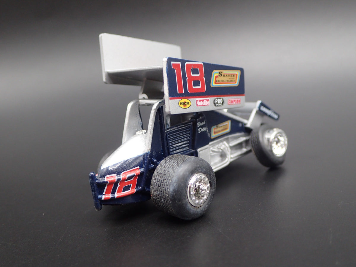 SPRINT CAR #18 BRAD DOTY GOODYEAR SHAVER 1:64 SCALE DIORAMA DIECAST MODEL CAR-Burning Rubber Toy Company