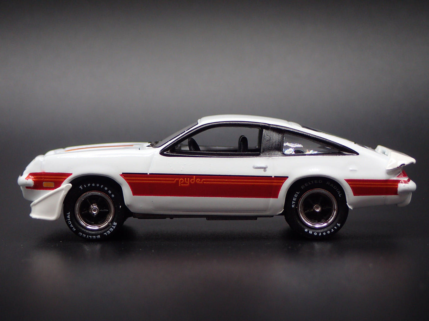 1980 80 CHEVY CHEVROLET MONZA SPYDER WHITE 1/64 SCALE DIORAMA DIECAST MODEL CAR