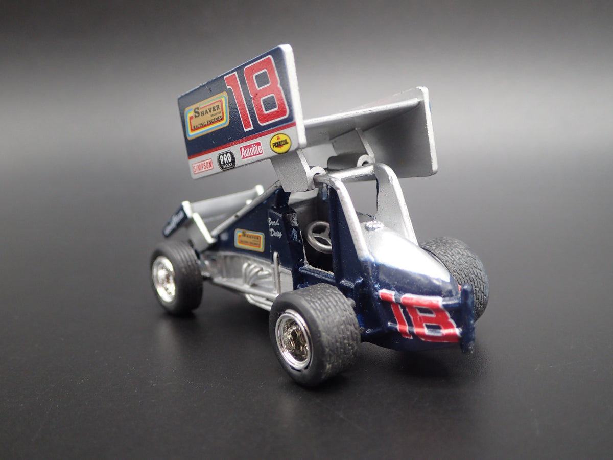 SPRINT CAR #18 BRAD DOTY GOODYEAR SHAVER 1:64 SCALE DIORAMA DIECAST MODEL CAR-Burning Rubber Toy Company