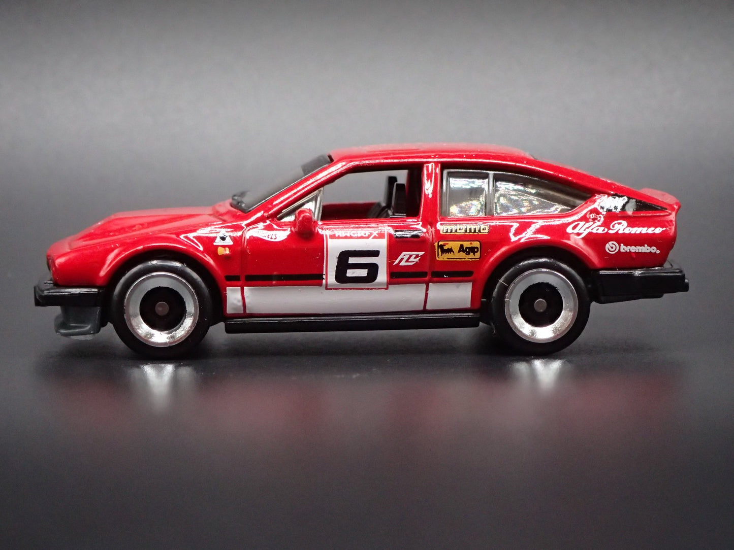 1981-1987 ALFA ROMEO GTV6 3.0 RED 1:64 SCALE COLLECTIBLE DIECAST MODEL CAR