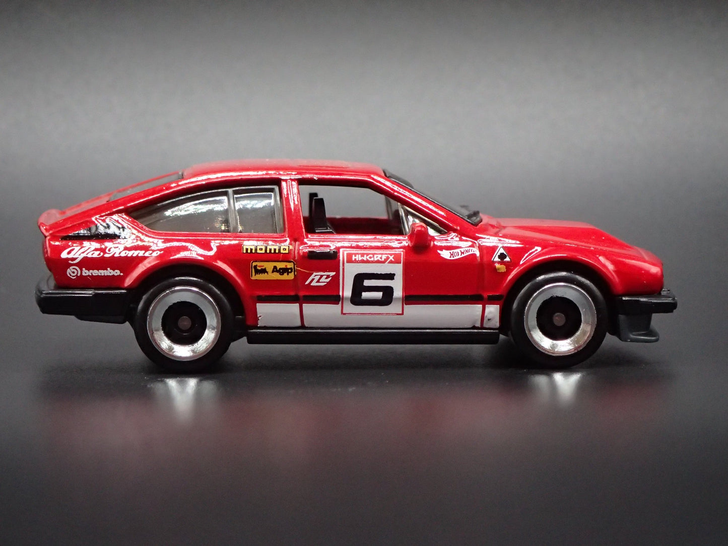 1981-1987 ALFA ROMEO GTV6 3.0 RED 1:64 SCALE COLLECTIBLE DIECAST MODEL CAR